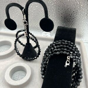 ThisGorgeous Black Spiral Jewelry Set With Matching Earrings One Size Fits All.